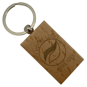 Porte clés bois gravé